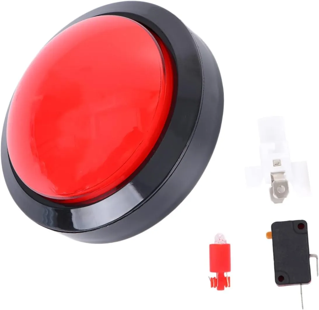 Κουμπί arcade 100mm κόκκινο σφαιρικό