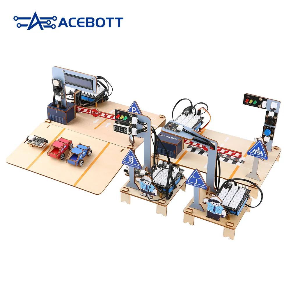 ACEBOTT ESP32 Κιτ διαχείρισης κυκλοφορίας με φανάρια, μετρητή κυκλοφοριακής συμφόρησης και διαχείριση πρόσβασης στάθμευσης QE027