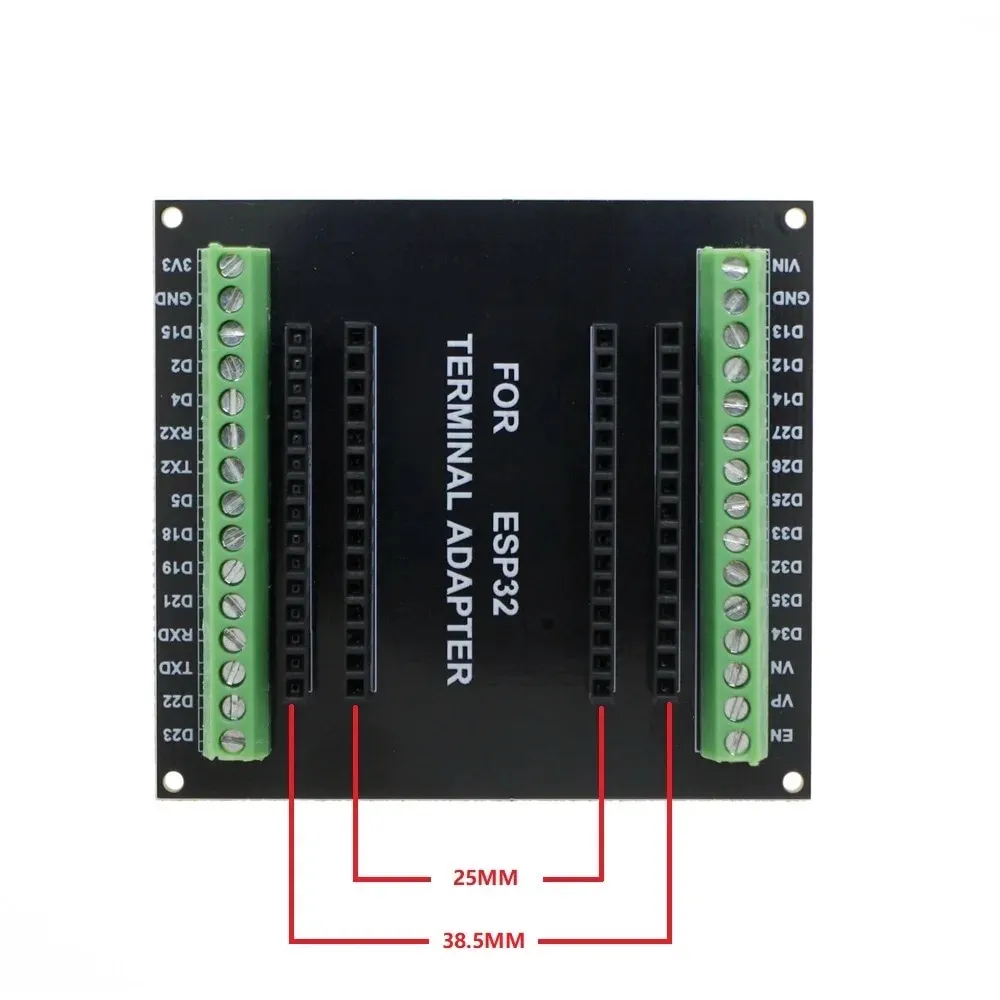 Breakout board για ESP32 Devkit V1 με βιδωτούς ακροδέκτες