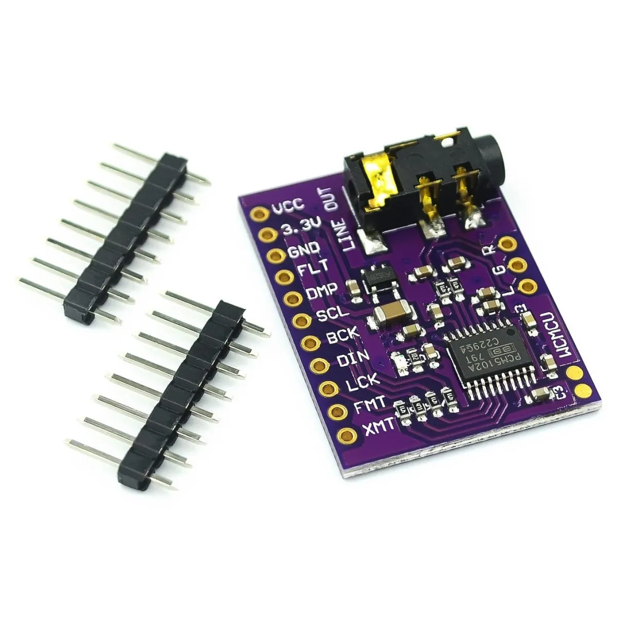 WCMCU-5102 module stereo DAC ψηφιακός σε αναλογικό μετατροπέας