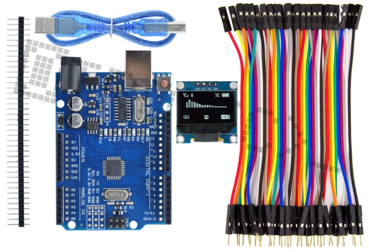 Starter Kit για Arduino Uno R3 με 0.96 inch OLED Display & 40-Delige Dupont Kabelset