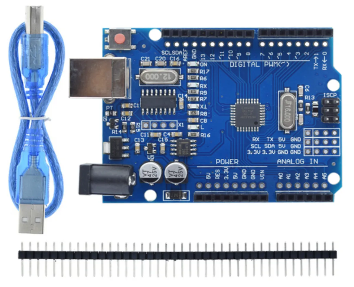 Arduino UNO R3 συμβατό incl. USB καλώδιο και header pins.