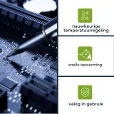 Σταθμός Κόλλησης Velleman 50W - Ρυθμιζόμενη Θερμοκρασία 175°C έως 480°C – 4