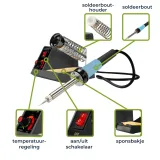 Velleman Σταθμός κόλλησης VTSS4N ρυθμιζόμενος 40-48W 150-450 °C – 2