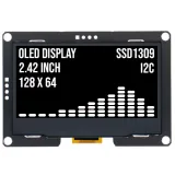 Οθόνη OLED 2.4 inch 128x64 Λευκή I2C SSD1309 3.3V – 1