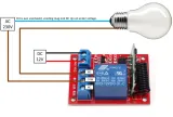 Ασύρματη μονάδα ρελέ incl. Τηλεχειριστήριο - 12V, 1 Κανάλι, 433Mhz RF – 2