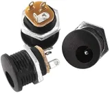 DC power jack Female 5.5x2.1mm DC-022 με παξιμάδι – 1