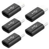 USB-C Male προς Micro-USB Female Adapter  - μαύρο – 4