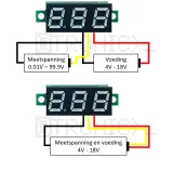 Βολτόμετρο 0V-100V Πράσινο – 3