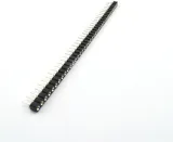 2.54Mm 40 Pins Στρογγυλή Θηλυκή Υποδοχή Pin Header Strip 1X40p Μαύρο – 1