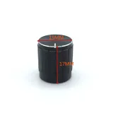 Αλουμινένιο καπάκι για Rotary Switch/ Potentiometer (διάμετρος: εσωτερικά 6mm, εξωτερικά 15mmx17mm) - μαύρο – 2