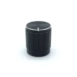 Αλουμινένιο καπάκι για Rotary Switch/ Potentiometer (διάμετρος: εσωτερικά 6mm, εξωτερικά 15mmx17mm) - μαύρο – 3