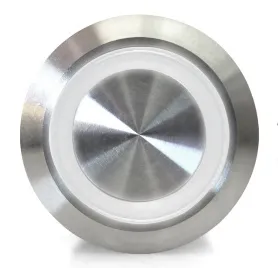 Πιεστικό κουμπί | on-off self lock | 12-24V LED Λευκό | RVS | 16mm