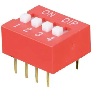 Διακόπτης dip 4 ακίδων 2,54 mm