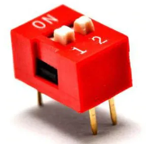 2-πολικός dip switch 2,54 mm