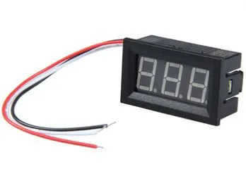 Βολτόμετρο 0-100V - Πράσινο, 0.56 inch, 3 καλώδια