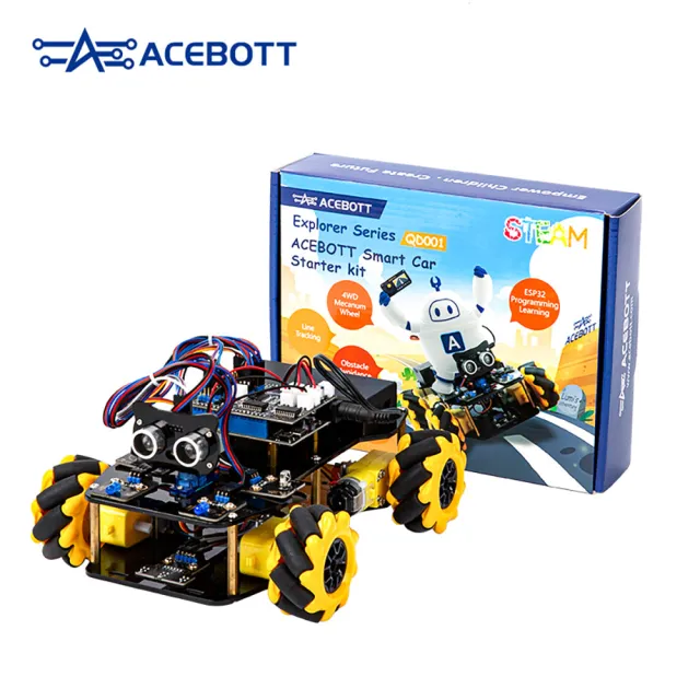 ACEBOTT ESP32 Ρομποτικό Αυτοκίνητο με κίνηση 4x4 mecanum | DIY | STEM