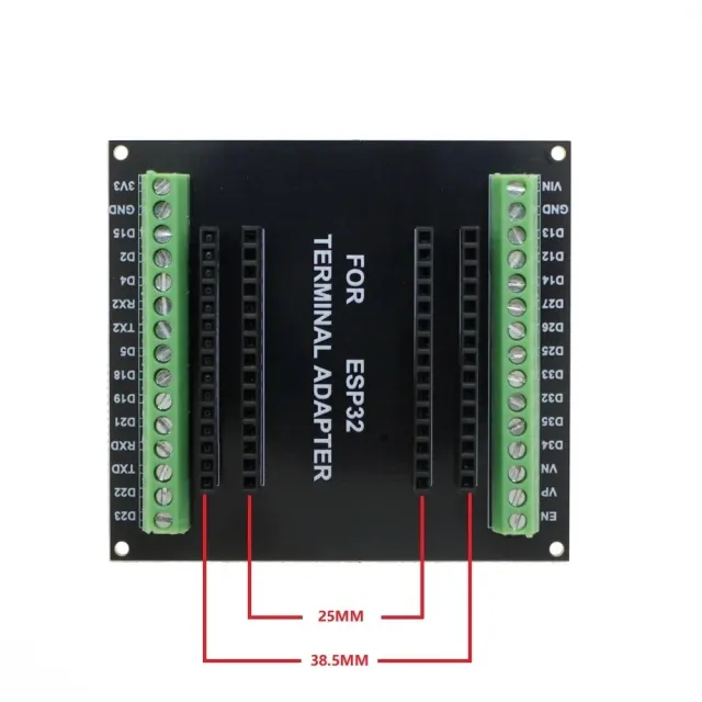 Breakout board για ESP32 Devkit V1 με βιδωτούς ακροδέκτες