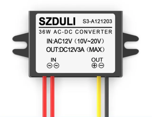 Μετατροπέας 12V-20V AC σε 12V DC 3A