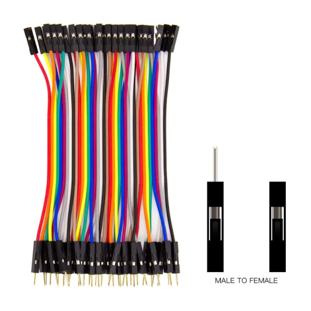 Dupont Jumper καλώδια 40 τεμ. (Male-Female) 20cm καλώδια σύνδεσης για Breadboard