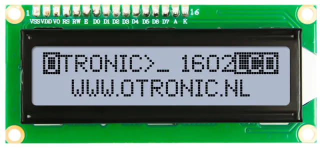 1602 LCD γκρι /μαύρο με backlight