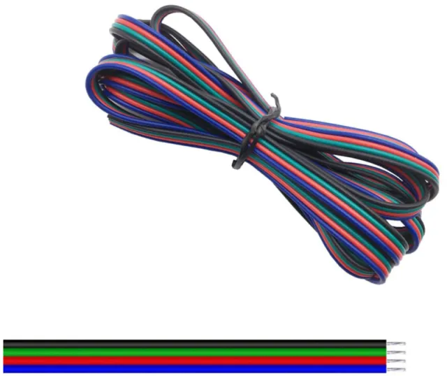 Καλώδιο 4-κλωνο 22AWG Ø1.3mm μπλε / κόκκινο / πράσινο / μαύρο 1 meter