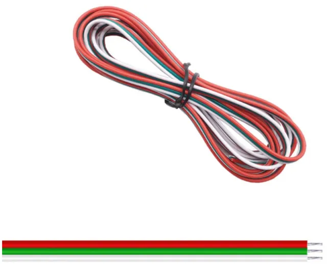 Καλώδιο 3-κλωνο 22AWG Ø1.3mm κόκκινο / πράσινο / λευκό 1 meter