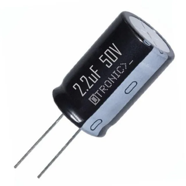 10x Πυκνωτής 2.2uF 50v Ηλεκτρολυτικός (ELCO) μαύρος