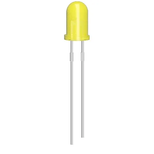 10x LED Δίοδος 5mm Κίτρινο 2V