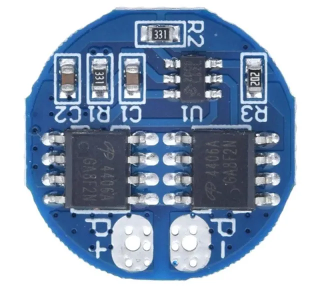 2S BMS πλακέτα φόρτισης και προστασίας για 2x 18650