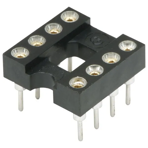 PCB 8 Way IC Socket στρογγυλές οπές