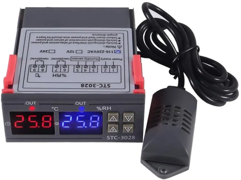 STC-3028 Ρυθμιζόμενα ρελέ 220V για θερμοκρασία και υγρασία