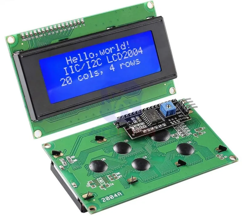 2004 LCD μπλε backlight 20x4 με I2C προκολλημένο