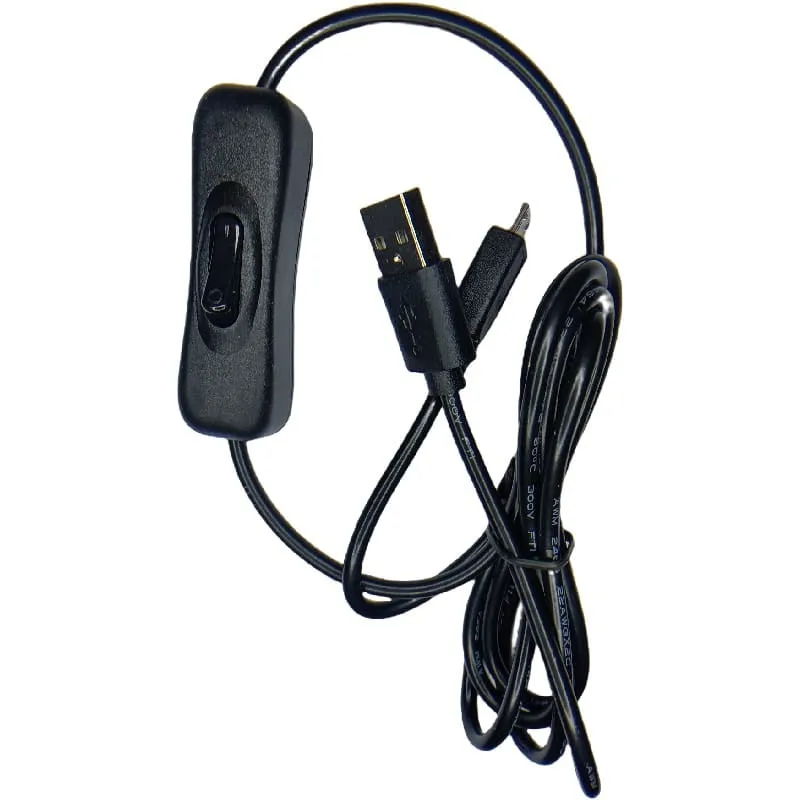 USB to Micro-USB power cable with ON/OFF switch