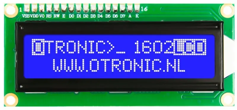 1602 LCD  μπλε backlight με  I2C προκολλημένο