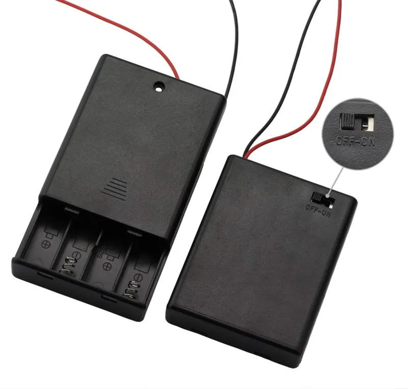 Θήκη μπαταριών 4x AAA με διακόπτη on/off (6V)