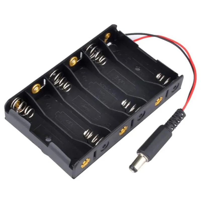 Θήκη μπαταριών 6x AA με DC jack (9V)