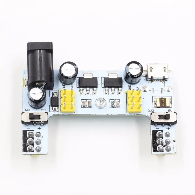 MB102 DC 7-12V USB Interface Breadboard Μονάδα Τροφοδοσίας 2-καναλιών