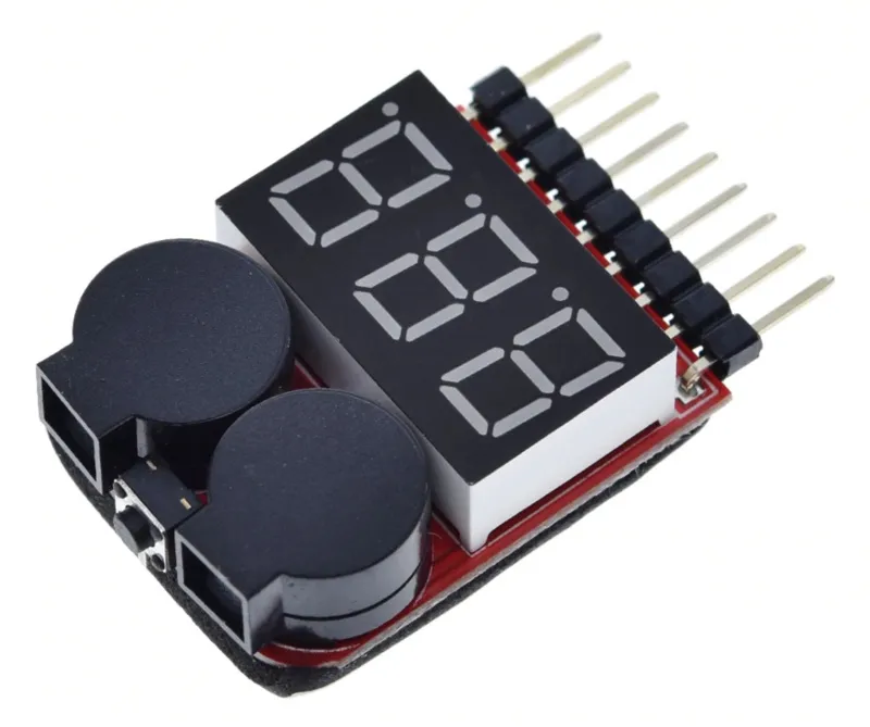 LIPO tester με buzzer συναγερμού 1S έως 8S
