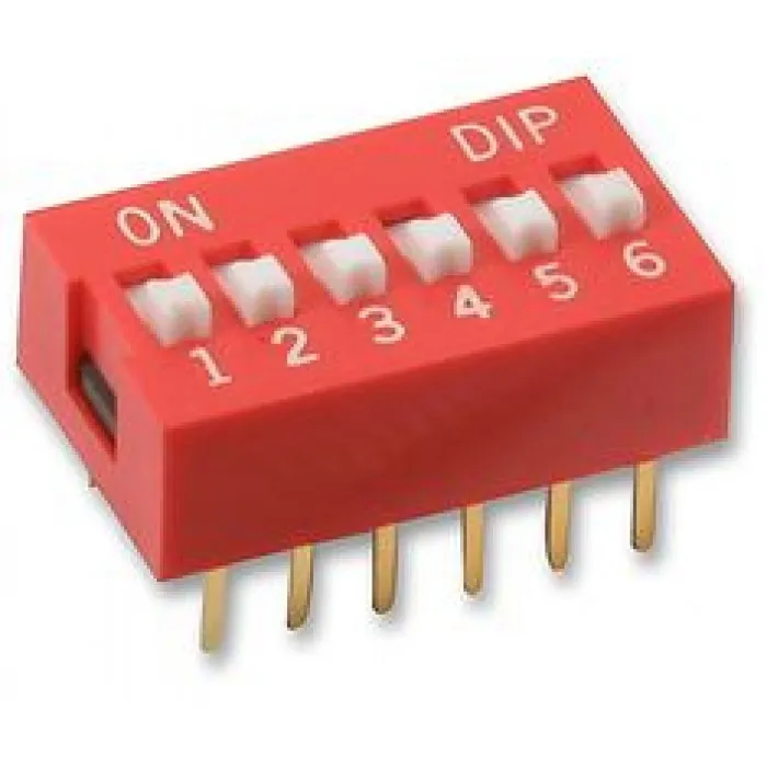 Διακόπτης DIP 6 ακίδων - 2,54mm pitch