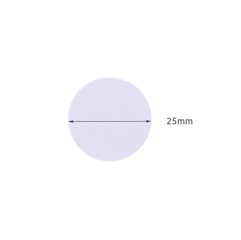 Στρογγυλή ετικέτα RFID | Ntag215 | 13,56Mhz | 1K S50 | Amiibo | Mifare Classic | Λευκό