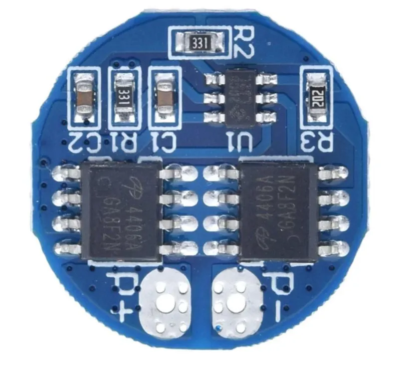2S BMS πλακέτα φόρτισης και προστασίας για 2x 18650