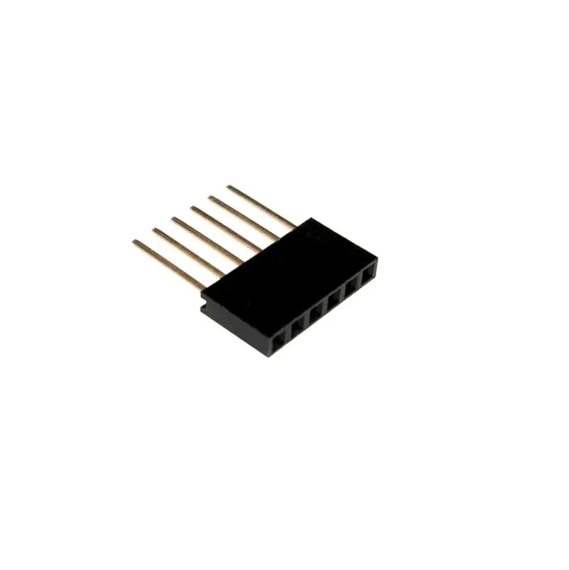 6 Pin Female 11mm υψηλό στοιβαζόμενο Pin Header Connector